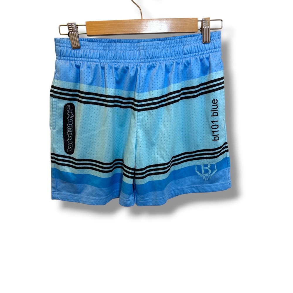 Baseball Lifestyle 101 Crayon Shorts Youth XL BL101 Blue Mesh YXL